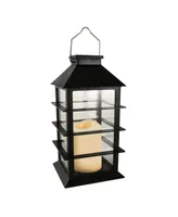 Lumabase Horizontal Solar Powered Lantern with Led Candle