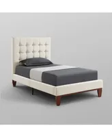 Inspired Home Bond Linen Upholstered Twin Platform Bedframe