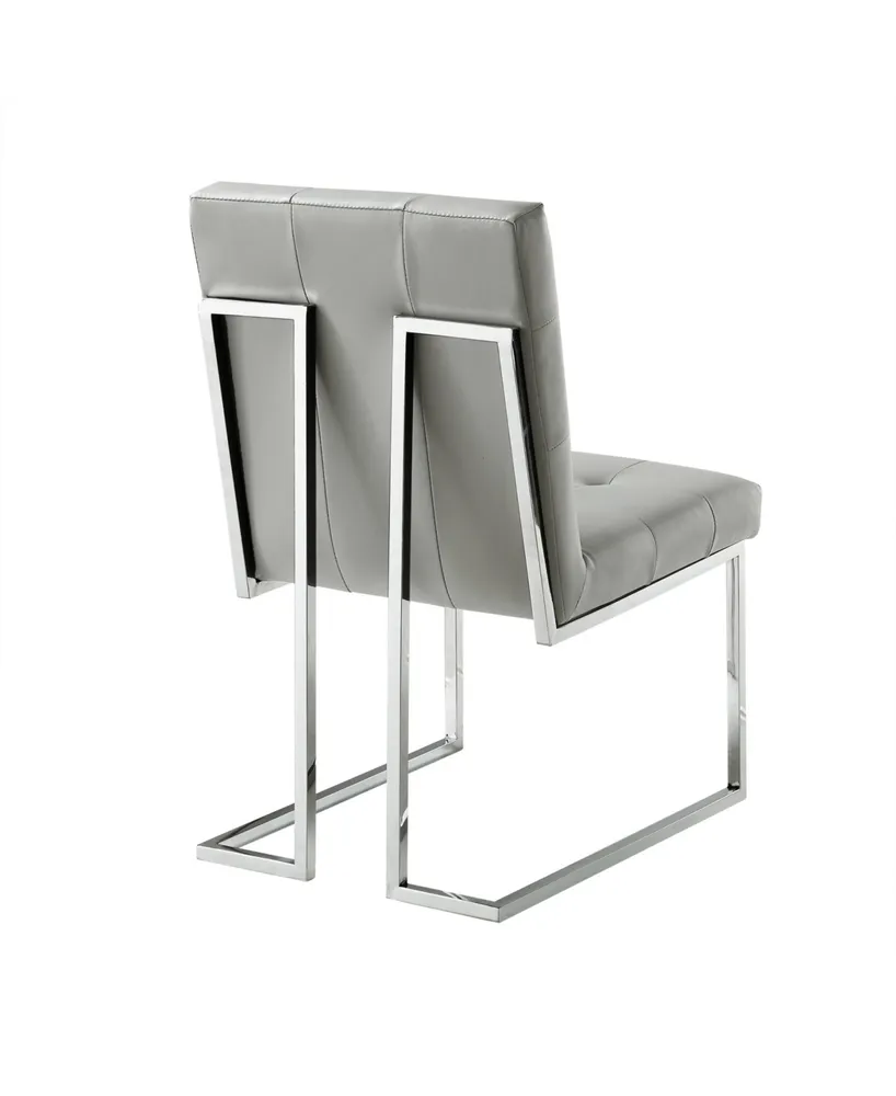 Inspired Home Vanderbilt Upholstered Dining Chair with Metal Frame Set of 2