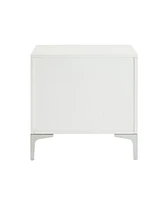 Inspired Home Marco Lacquer Metal Leg Nightstand