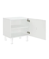 Inspired Home Sahara Lacquer Lucite Leg Nightstand
