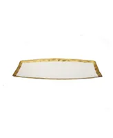 Classic Touch Porcelain Oblong Tray with Rim
