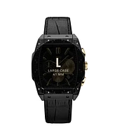 Jbw Men's Echelon Diamond (1/4 ct. t.w.) Watch in Black Ion-plated Stainless Steel 41mm
