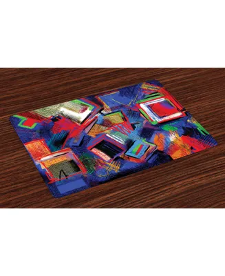 Ambesonne Contemporary Place Mats, Set of 4