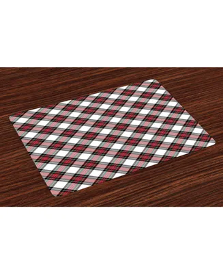 Ambesonne Tartan Place Mats, Set of 4