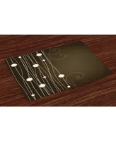 Ambesonne Chocolate Place Mats, Set of 4