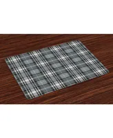 Ambesonne Checkered Place Mats, Set of 4