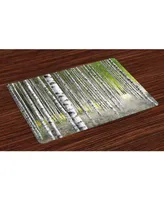 Ambesonne Birch Tree Place Mats, Set of 4