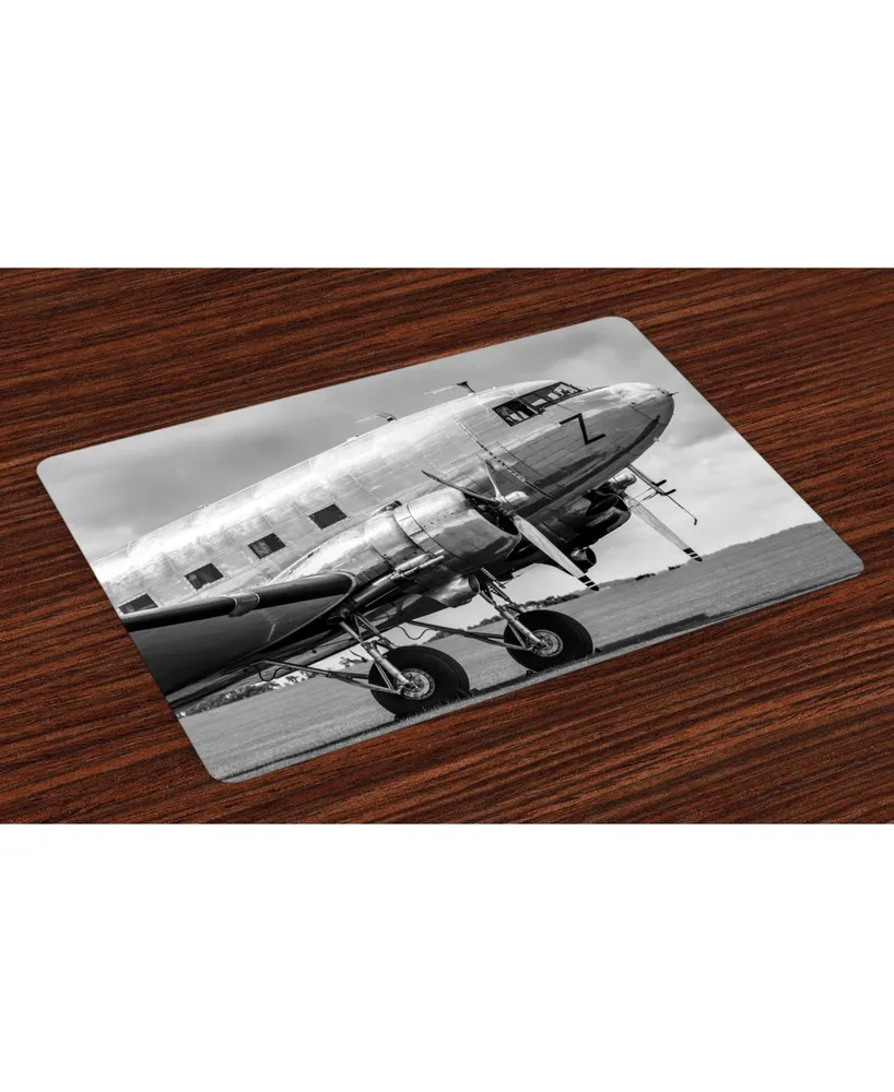 Ambesonne Vintage-Like Airplane Place Mats