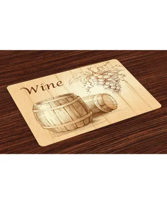 Ambesonne Wine Place Mats