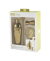 True Brands Gold Barware Set