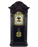 Bedford Clock Collection 25.5" Chiming Wall Clock with Roman Numerals