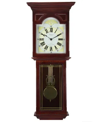 Bedford Clock Collection 23" Wall Clock with Pendulum and Chime