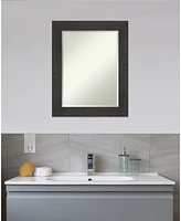 Amanti Art Rustic Plank Framed Bathroom Vanity Wall Mirror, 23.38" x 29.38"