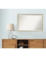 Amanti Art Eva Gold-tone Framed Bathroom Vanity Wall Mirror, 39.12" x 27.12"