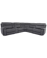 Closeout! Hutchenson -Pc. Fabric Sectional with Power Recliners