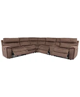 Closeout! Hutchenson -Pc. Fabric Sectional with Power Recliners