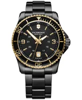 Victorinox Men's Maverick Black Pvd Stainless Steel Bracelet Watch 43mm