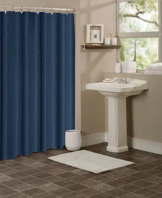 Dainty Home Waffle Weaved Shower Curtain, 70" x 72"