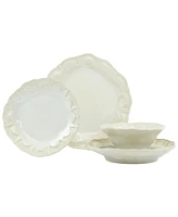 Vietri Incanto Stone Lace 4 Piece Place Setting