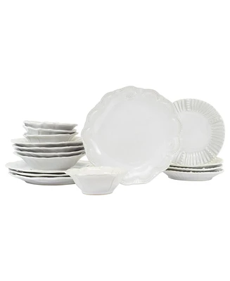 Vietri Incanto Stone Assorted 16-pc Dinnerware Set, Service for 4