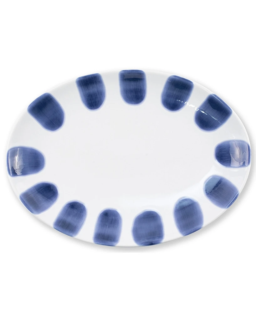 Vietri Santorini Dot Small Oval Platter