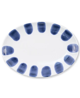 Vietri Santorini Dot Small Oval Platter