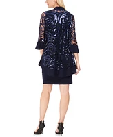 R & M Richards 2-Pc. Printed Jacket Necklace Dress