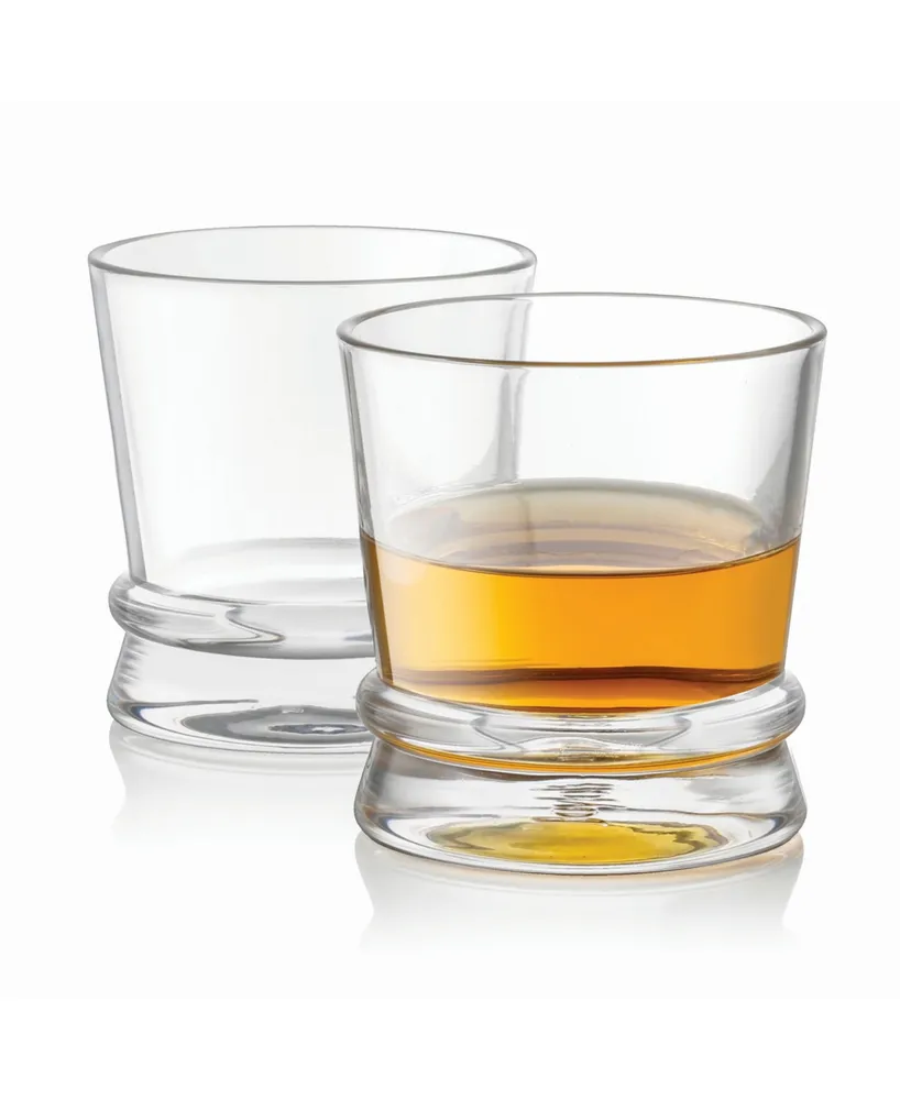 Joyjolt Revere Triangle Crystal Whiskey Glasses - 11 Oz - Set Of 2 Double  Old Fashioned