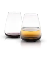 JoyJolt Black Swan Stemless Wine Glasses