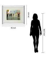 Classy Art New York Reality by Tate Hamilton Mirror Framed Print Wall Art, 34" x 40"