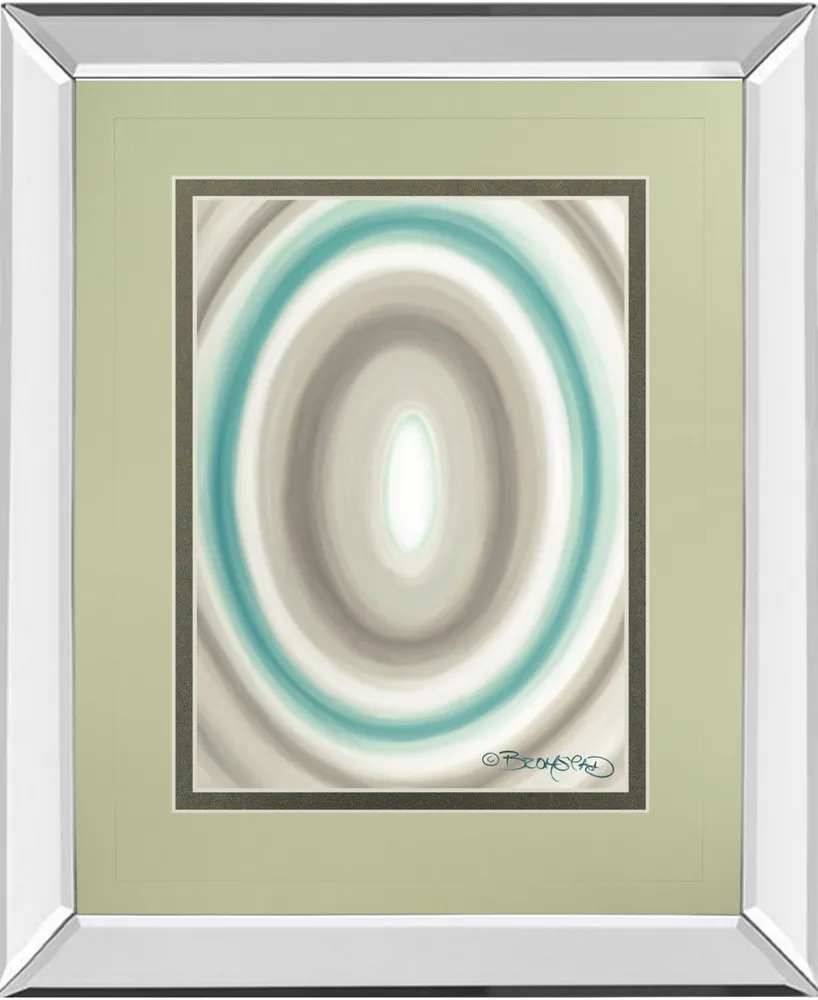 Classy Art Concentric Ovals 1 by David Bromstad Mirror Framed Print Wall Art, 34" x 40"