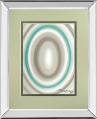 Classy Art Concentric Ovals 1 by David Bromstad Mirror Framed Print Wall Art, 34" x 40"