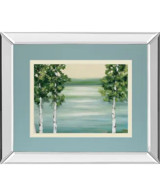 Classy Art Quiet Lake by Rita Vindeszia Mirror Framed Print Wall Art, 34" x 40"