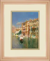 Classy Art The Grand Canal, Venice by Rubens Santora Framed Print Wall Art, 34" x 40"