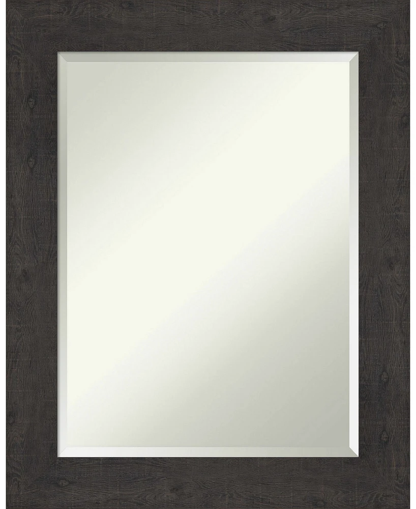 Amanti Art Rustic Plank Framed Bathroom Vanity Wall Mirror, 23.38" x 29.38"