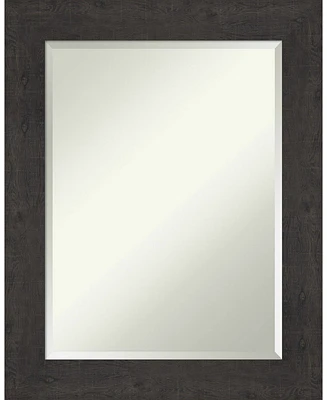 Amanti Art Rustic Plank Framed Bathroom Vanity Wall Mirror, 23.38" x 29.38"