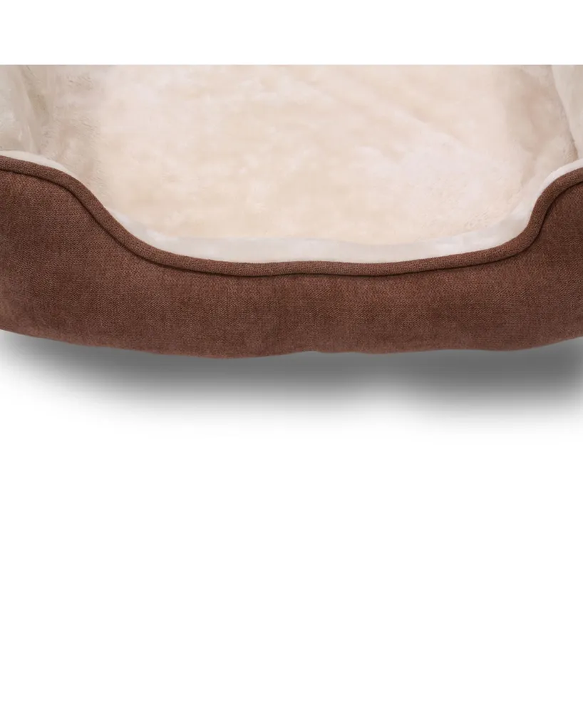 Happycare Textiles Orthopedic Rectangle Bolster Pet Bed