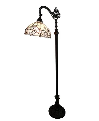 Amora Lighting Tiffany-Style Reading Floor Lamp