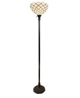 Amora Lighting Tiffany Style Floor Torchiere Lamp