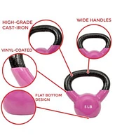 Sunny Health Fitness Vinyl Coated Kettle Bell Collection