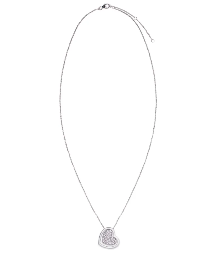 Diamond 1/4 ct. t.w. Heart Pendant Necklace in Sterling Silver