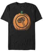 Marvel Men's Thor Hammer Carved Halloween Pumpkin Short Sleeve T-Shirt