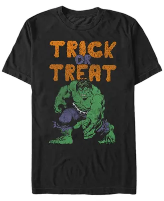 Marvel Men's Hulk Trick or Treat Halloween Short Sleeve T-Shirt
