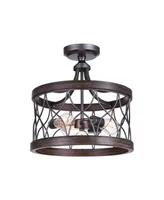 Cwi Lighting Amazon 3 Light Flush Mount