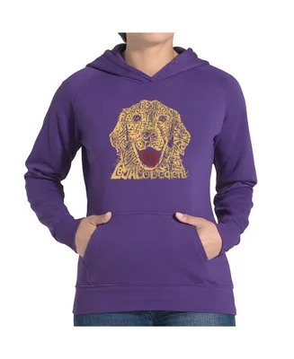 La Pop Art Women's Word Hooded Sweatshirt -Dog
