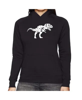 La Pop Art Women's Word Hooded Sweatshirt -Tyrannosaurus Rex