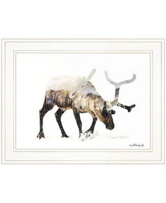 Trendy Decor 4U Arctic Reindeer by andreas Lie, Ready to hang Framed Print, Frame