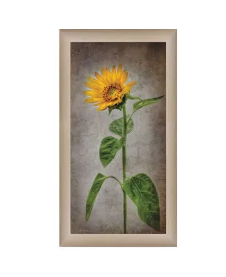 Trendy Decor 4U Sunflower Ii By Lori Deiter, Printed Wall Art, Ready to hang, Beige Frame, 12" x 21"
