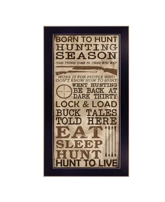 Trendy Decor 4U Hunting Season By Dee Dee, Printed Wall Art, Ready to hang, Black Frame, 11" x 20"